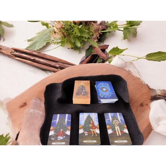 Yuletide Tarot Card Deck, 78 Holiday Cards 4.13" x 2.48" NIB Festive Design - Picture 7 of 10